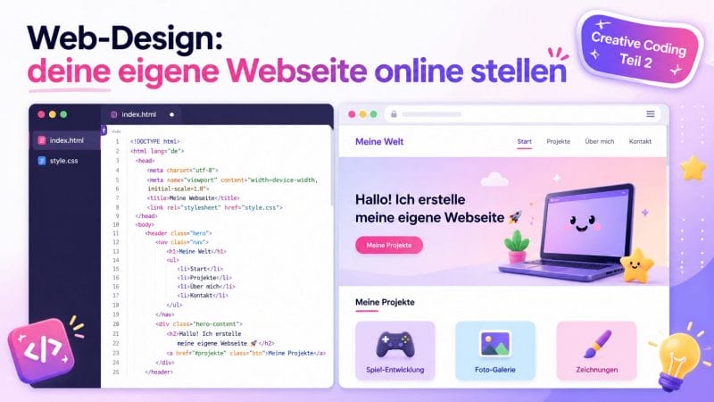 codora Ferienplausch — Deine eigene Webseite online stellen (Creative Coding Teil 2)