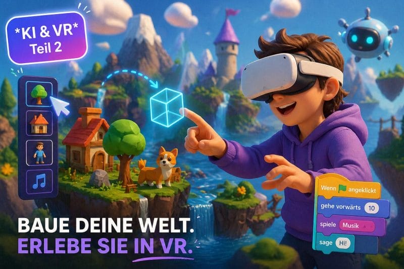 codora Ferienplausch — VR-Weltenbauer: Eigene 3D-Welt erschaffen (KI & VR Teil 2)